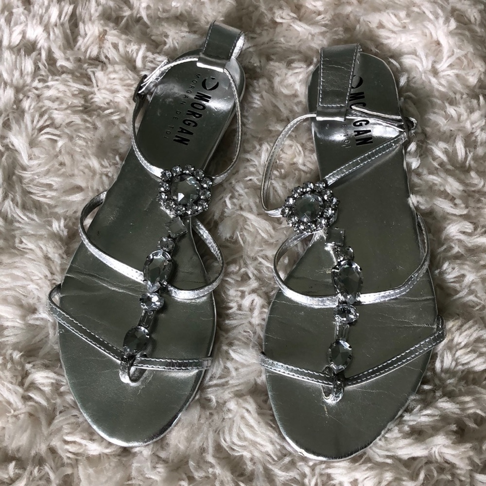 Silver Morgan de Toi Sandals